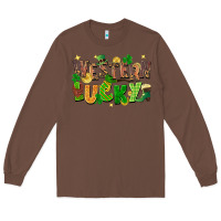 Chestnut Western Lucky Long Sleeve Tee - FaDigitalArtStudio