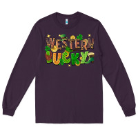 Plum Western Lucky Long Sleeve Tee - FaDigitalArtStudio