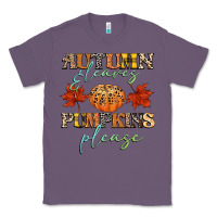 Lavender autumn leaves and pumpkins please Classic Tee - CowGirlArtShop