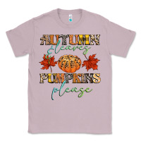 Lilac autumn leaves and pumpkins please Classic Tee - CowGirlArtShop