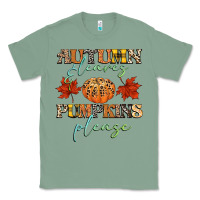Sage autumn leaves and pumpkins please Classic Tee - CowGirlArtShop