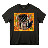 Asphalt crow and deer hunting fall camouflage Heavy Core Tee - TumblerDesignByShophia
