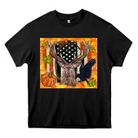 Black crow and deer hunting fall camouflage Heavy Core Tee - TumblerDesignByShophia