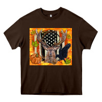 Chocolate Brown crow and deer hunting fall camouflage Heavy Core Tee - TumblerDesignByShophia