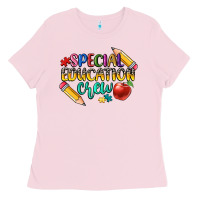 Bubblegum Pink special education crew Ladies Tee - CowGirlArtShop