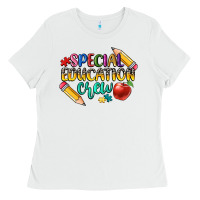 White special education crew Ladies Tee - CowGirlArtShop