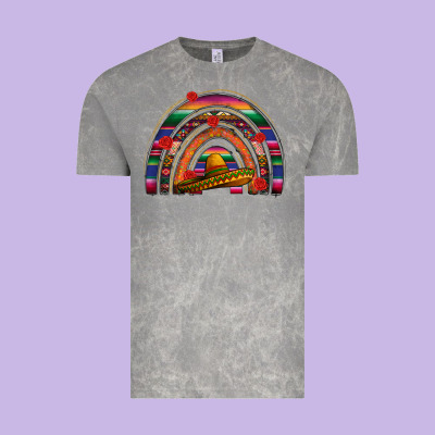 Mexico Rainbow Vintage Tee Designed By Fadigitalartstudio