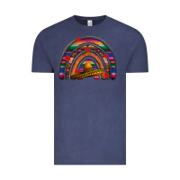 Vintage Denim Mexico rainbow Vintage Tee - FaDigitalArtStudio