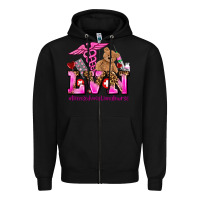 Black valentines day lvn licensed vocational nurse Zipper Hoodie - AdoDesignShop