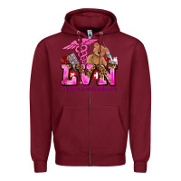 Burgundy valentines day lvn licensed vocational nurse Zipper Hoodie - AdoDesignShop