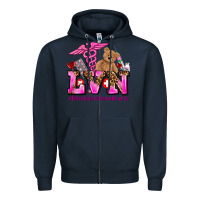 Navy valentines day lvn licensed vocational nurse Zipper Hoodie - AdoDesignShop