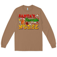 Toasted Coconut Santa's Favorite Nurse Long Sleeve Tee - FaDigitalArtStudio