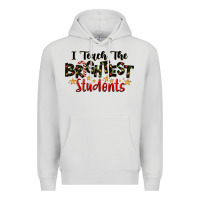 Dove Grey I Teach The Brightest Students Premium Hoodie - LillyAllenDesigns