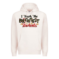 Pale Pink I Teach The Brightest Students Premium Hoodie - LillyAllenDesigns
