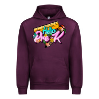 Mauve Wine hello pre k Urban Hoodie - JahusDesignShop