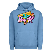 Pigment Pebble Blue hello pre k Urban Hoodie - JahusDesignShop