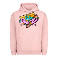 Pigment Salmon hello pre k Urban Hoodie - JahusDesignShop