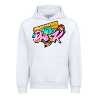 White hello pre k Urban Hoodie - JahusDesignShop