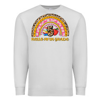 Dove Grey back to school rainbow hello fifth grade Premium Sweatshirt - AdoDesignShop