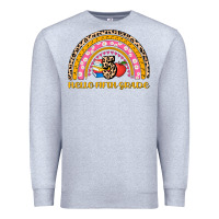 Heather Grey back to school rainbow hello fifth grade Premium Sweatshirt - AdoDesignShop
