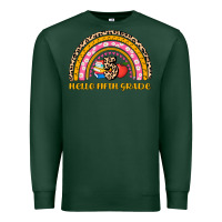 Sports Green back to school rainbow hello fifth grade Premium Sweatshirt - AdoDesignShop