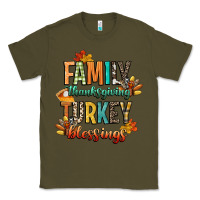 Army Green family thanksgiving turkey blessing Classic Tee - CowGirlArtShop