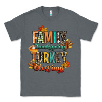 Charcoal Heather family thanksgiving turkey blessing Classic Tee - CowGirlArtShop