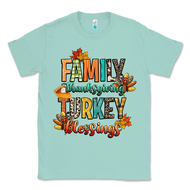 Family Thanksgiving Turkey Blessing Classic Tee by CowGirlArtShop | Teevron