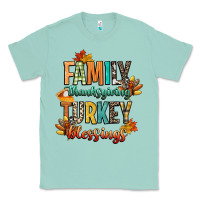 Seafoam family thanksgiving turkey blessing Classic Tee - CowGirlArtShop