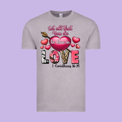 Let All That You Do Be In Love Valentine's Day Vintage Tee Designed By Fadigitalartstudio