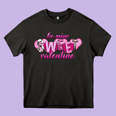 Be Mine Sweet Valentine's Day Heavy Core Tee Designed By Howdyjamesfarm