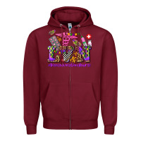 Burgundy mardi gras  lvn licensed vocational nurse Zipper Hoodie - AdoDesignShop