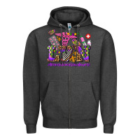 Charcoal Heather mardi gras  lvn licensed vocational nurse Zipper Hoodie - AdoDesignShop