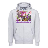 Mardi Gras  Lvn Licensed Vocational Nurse Zipper Hoodie | Teevron