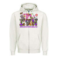 Oatmeal Heather mardi gras  lvn licensed vocational nurse Zipper Hoodie - AdoDesignShop