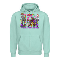 Seafoam mardi gras  lvn licensed vocational nurse Zipper Hoodie - AdoDesignShop