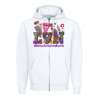 White mardi gras  lvn licensed vocational nurse Zipper Hoodie - AdoDesignShop