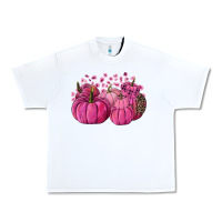 White Cancer Pumpkins Urban Heavy Tee - FaDigitalArtStudio