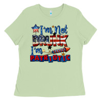 Matcha I'm not drunk i'm patriotic 4th of july Ladies Tee - CowGirlArtShop