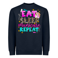 Navy eat sleep manicure repeat Heavyweight Sweatshirt - AdoDesignShop