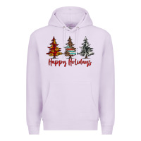 Lilac happy holidays christmas trees Premium Hoodie - Jasminsmagicworld
