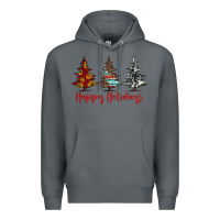 Rock happy holidays christmas trees Premium Hoodie - Jasminsmagicworld