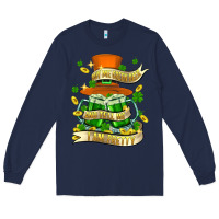 Navy buy me green beer and tell me ı am pretty Long Sleeve Tee - FaDigitalArtStudio