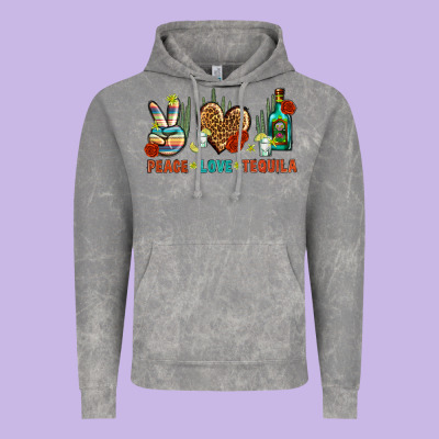 Peace Love Tequila Vintage Hoodie Designed By Bundleandbundleshop