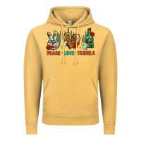 Vintage Mustard Peace Love Tequila Vintage Hoodie - BundleAndBundleShop