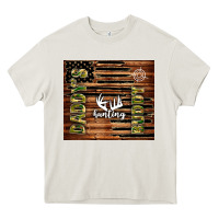 Cream daddy's hunting buddy Heavy Core Tee - TumblerDesignByShophia