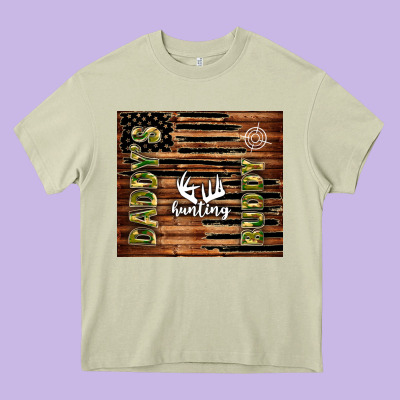 Daddy's Hunting Buddy Heavy Core Tee Designed By Tumblerdesignbyshophia