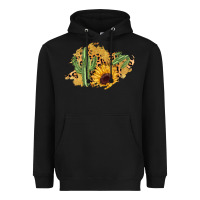 Black cactus leopard sunflower glitter  patch Heavyweight Hoodie - AdoDesignShop