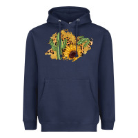 Navy cactus leopard sunflower glitter  patch Heavyweight Hoodie - AdoDesignShop