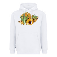 White cactus leopard sunflower glitter  patch Heavyweight Hoodie - AdoDesignShop